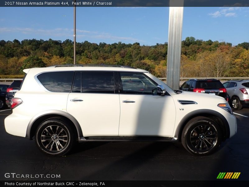 Pearl White / Charcoal 2017 Nissan Armada Platinum 4x4