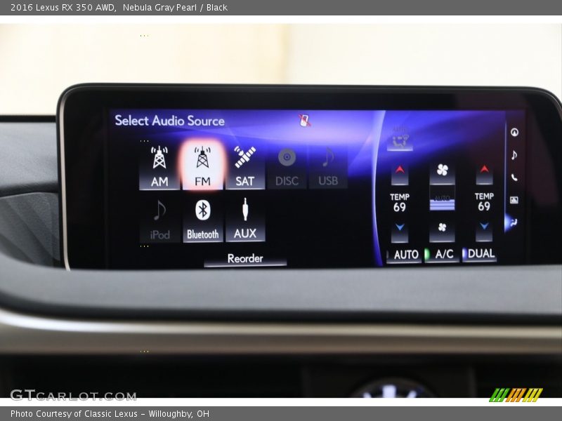 Nebula Gray Pearl / Black 2016 Lexus RX 350 AWD