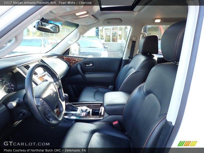 Pearl White / Charcoal 2017 Nissan Armada Platinum 4x4