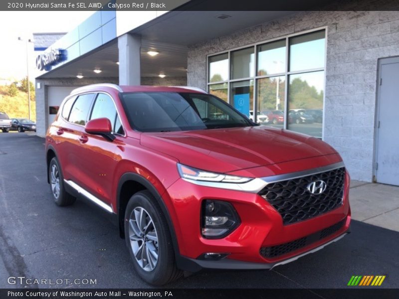 Calypso Red / Black 2020 Hyundai Santa Fe SEL AWD