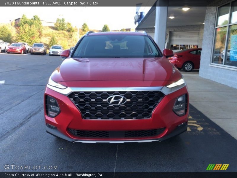 Calypso Red / Black 2020 Hyundai Santa Fe SEL AWD