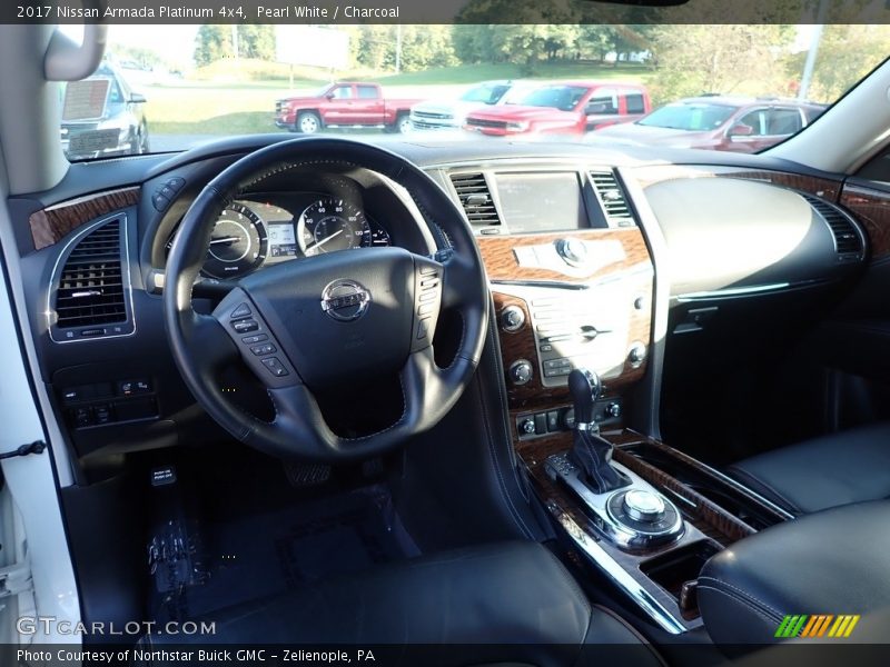 Pearl White / Charcoal 2017 Nissan Armada Platinum 4x4