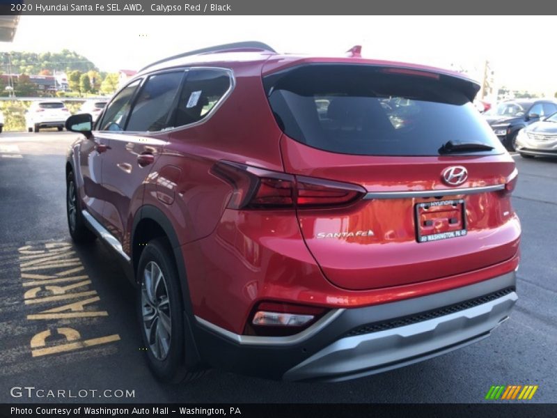 Calypso Red / Black 2020 Hyundai Santa Fe SEL AWD