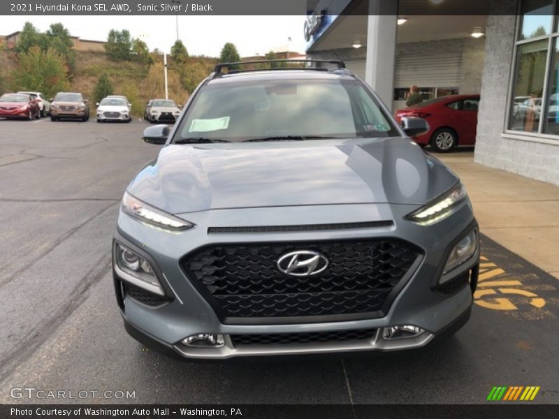 Sonic Silver / Black 2021 Hyundai Kona SEL AWD