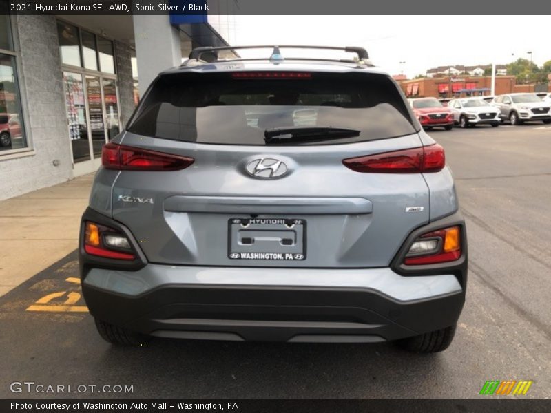 Sonic Silver / Black 2021 Hyundai Kona SEL AWD