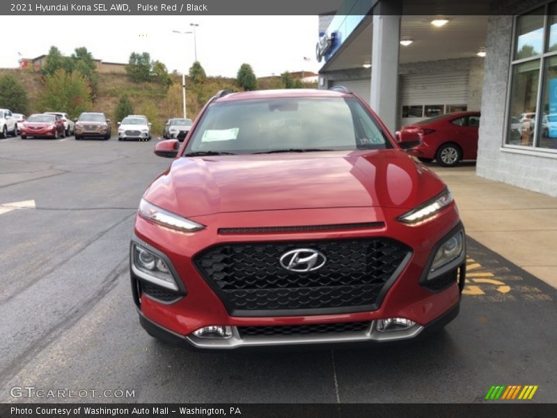 Pulse Red / Black 2021 Hyundai Kona SEL AWD