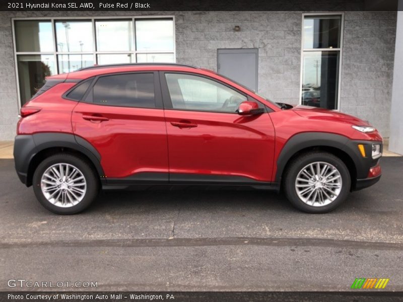 Pulse Red / Black 2021 Hyundai Kona SEL AWD