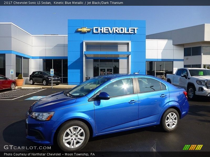 Kinetic Blue Metallic / Jet Black/Dark Titanium 2017 Chevrolet Sonic LS Sedan