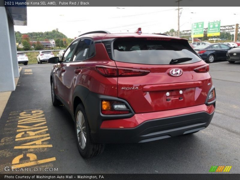 Pulse Red / Black 2021 Hyundai Kona SEL AWD