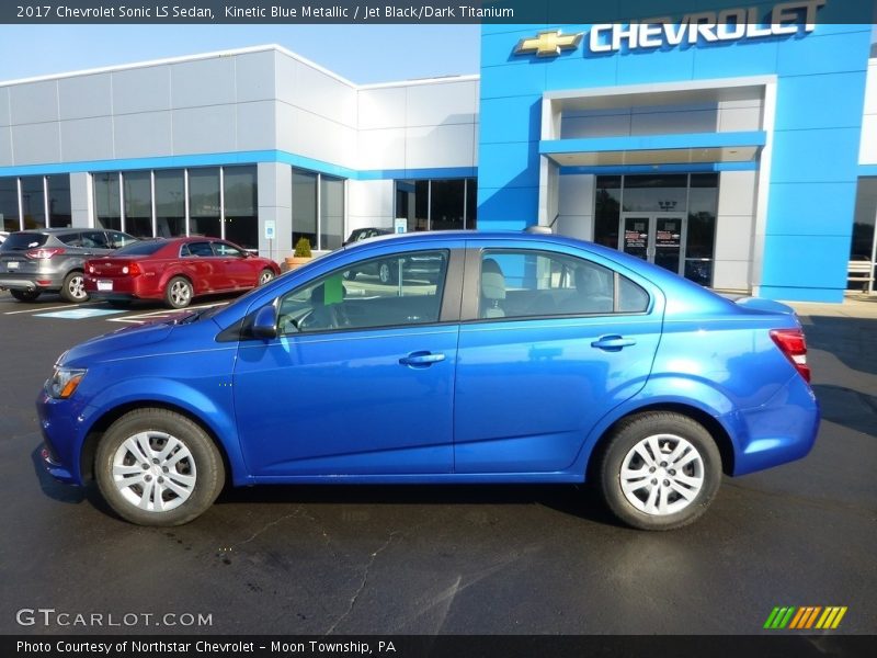 Kinetic Blue Metallic / Jet Black/Dark Titanium 2017 Chevrolet Sonic LS Sedan