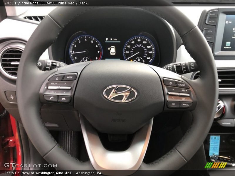 Pulse Red / Black 2021 Hyundai Kona SEL AWD