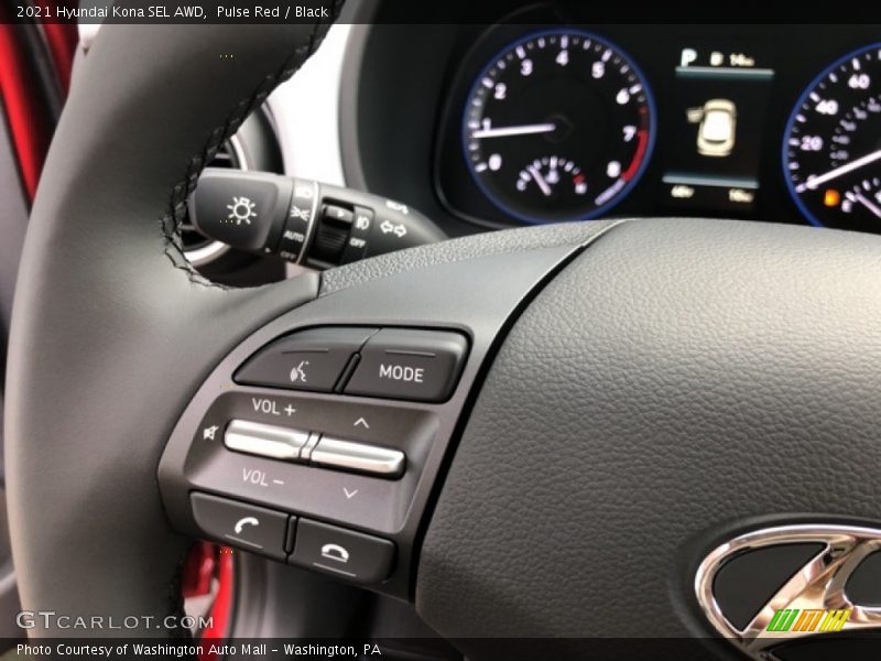 Pulse Red / Black 2021 Hyundai Kona SEL AWD