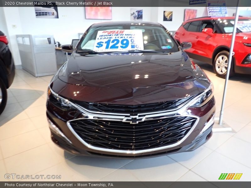 Black Cherry Metallic / Jet Black 2020 Chevrolet Malibu RS