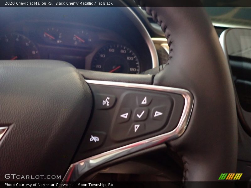 Black Cherry Metallic / Jet Black 2020 Chevrolet Malibu RS