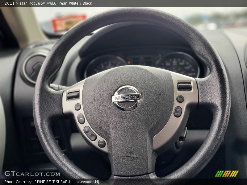 Pearl White / Black 2011 Nissan Rogue SV AWD