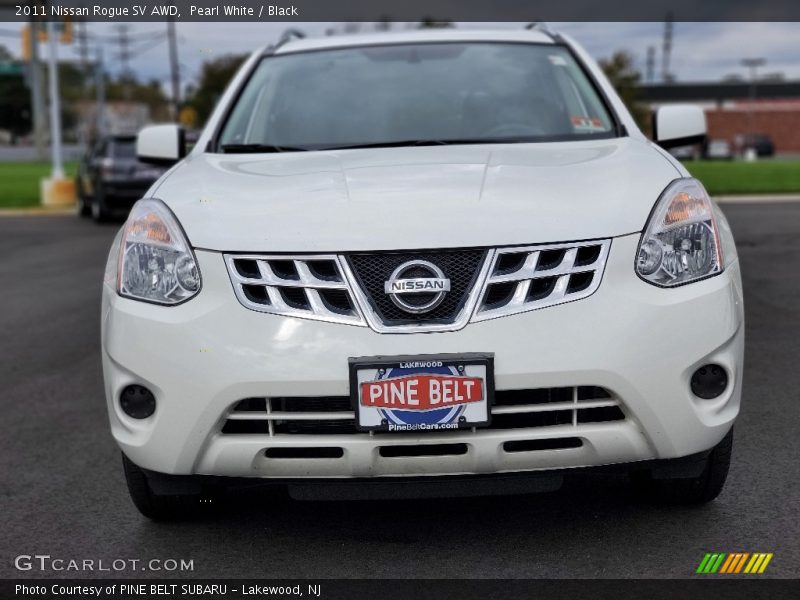 Pearl White / Black 2011 Nissan Rogue SV AWD