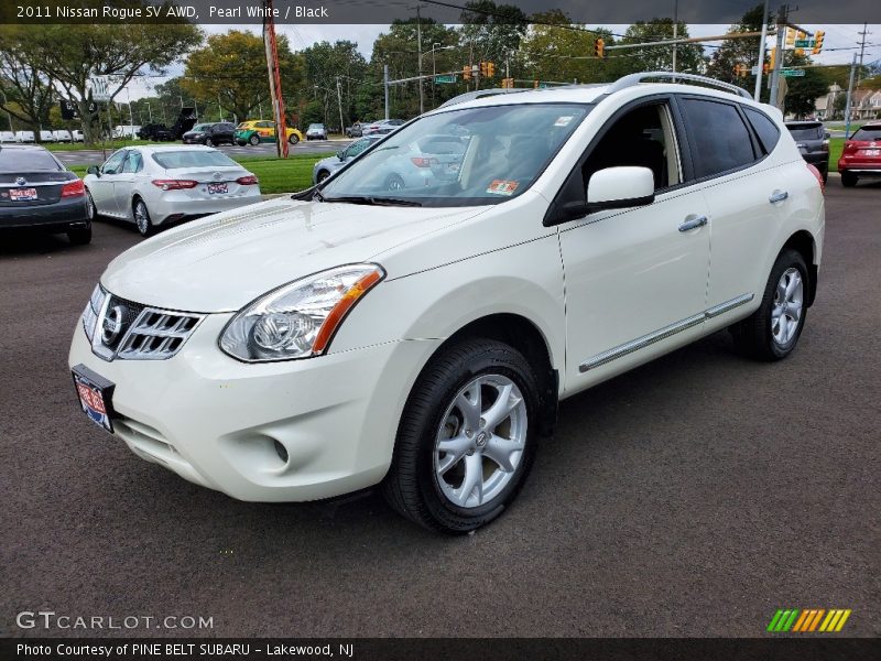 Pearl White / Black 2011 Nissan Rogue SV AWD