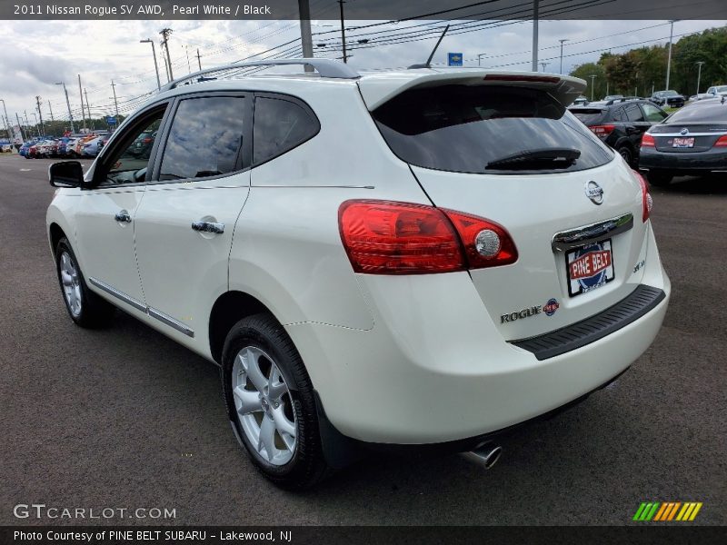 Pearl White / Black 2011 Nissan Rogue SV AWD