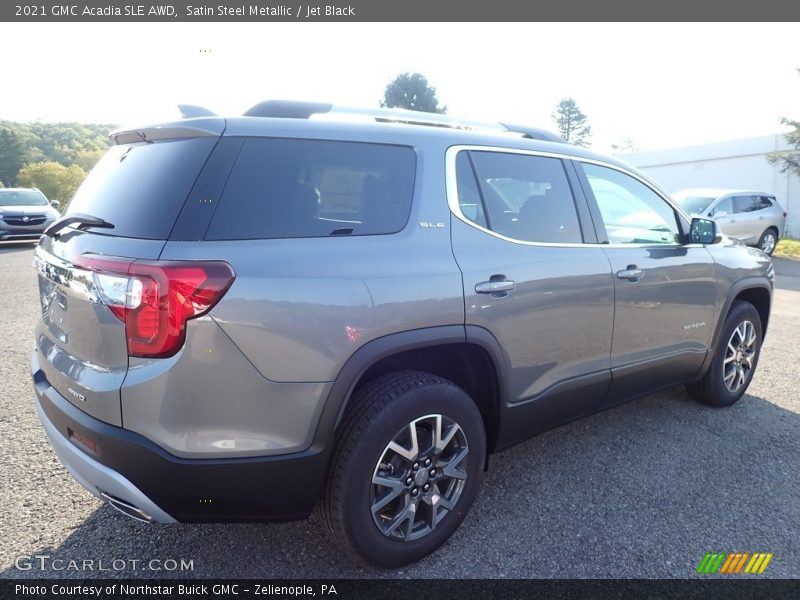 Satin Steel Metallic / Jet Black 2021 GMC Acadia SLE AWD