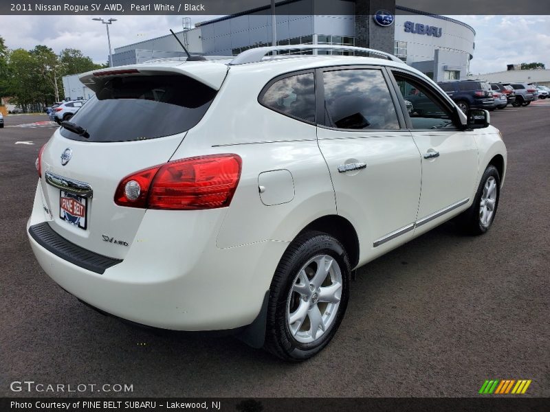 Pearl White / Black 2011 Nissan Rogue SV AWD