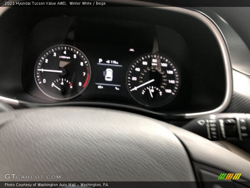 Winter White / Beige 2021 Hyundai Tucson Value AWD
