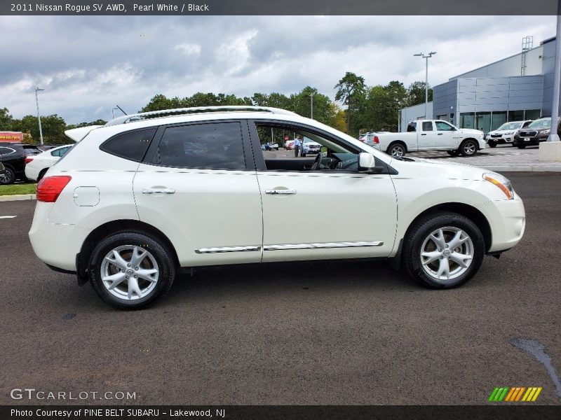 Pearl White / Black 2011 Nissan Rogue SV AWD