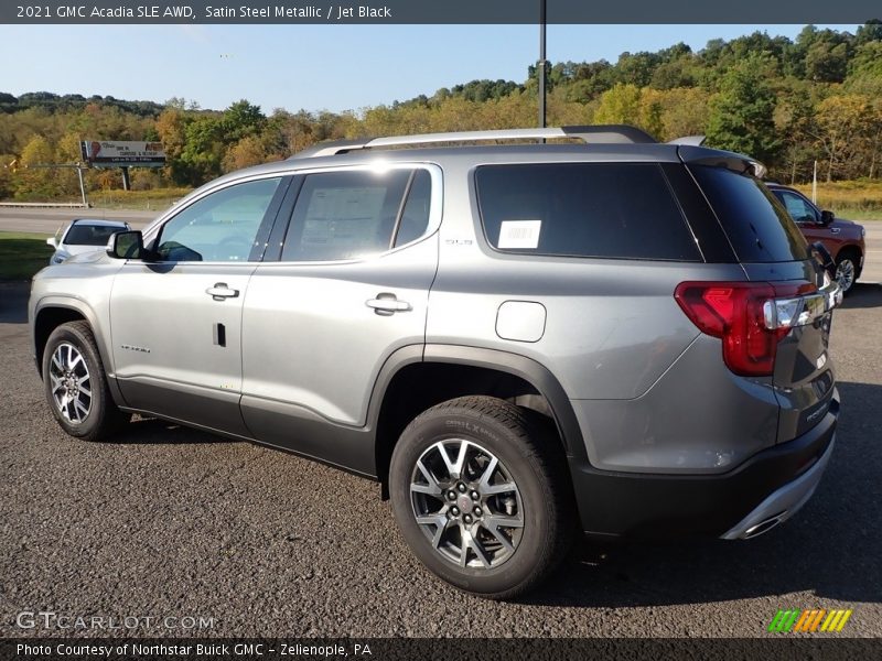 Satin Steel Metallic / Jet Black 2021 GMC Acadia SLE AWD