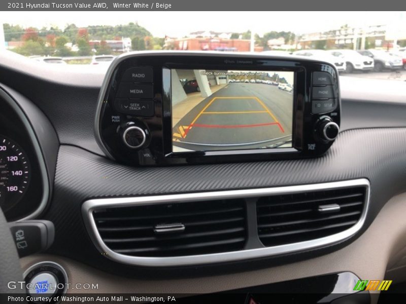 Winter White / Beige 2021 Hyundai Tucson Value AWD