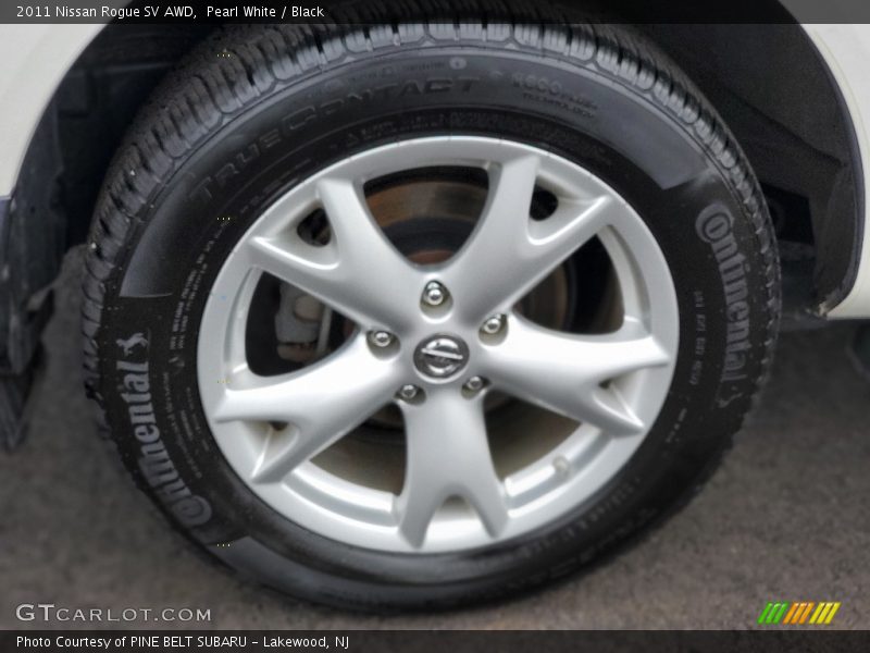 Pearl White / Black 2011 Nissan Rogue SV AWD