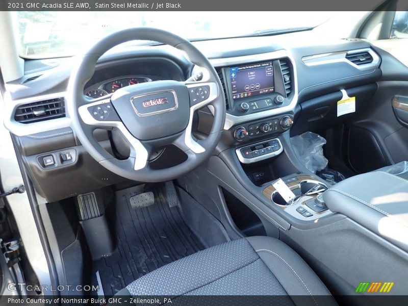 Satin Steel Metallic / Jet Black 2021 GMC Acadia SLE AWD
