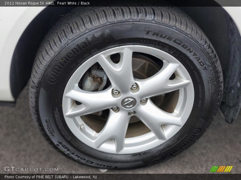 Pearl White / Black 2011 Nissan Rogue SV AWD