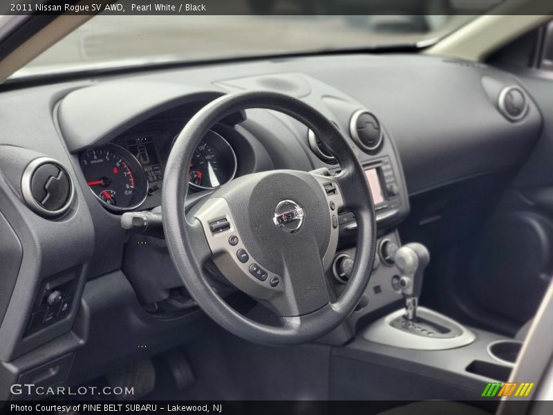 Pearl White / Black 2011 Nissan Rogue SV AWD