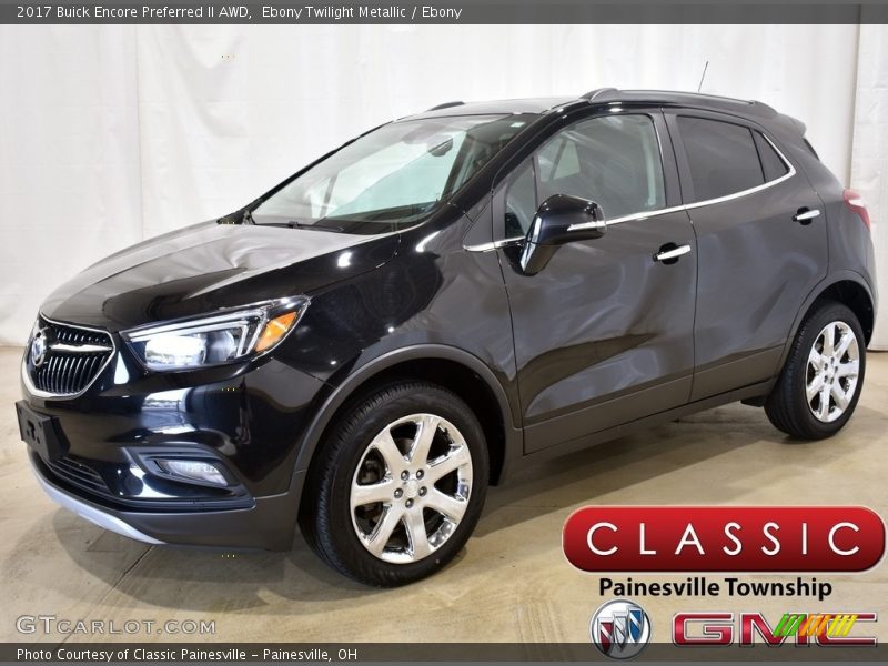 Ebony Twilight Metallic / Ebony 2017 Buick Encore Preferred II AWD