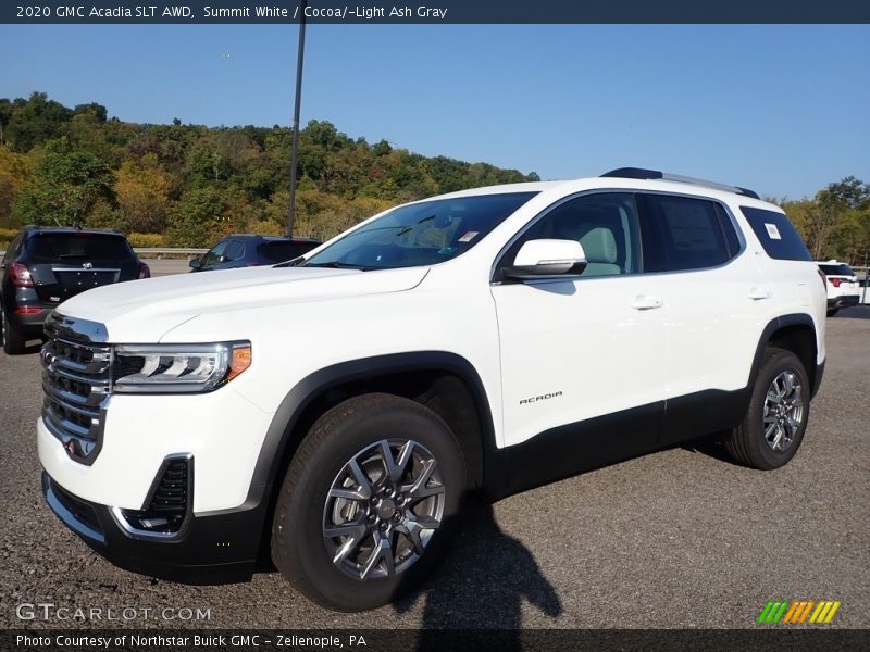 Summit White / Cocoa/­Light Ash Gray 2020 GMC Acadia SLT AWD