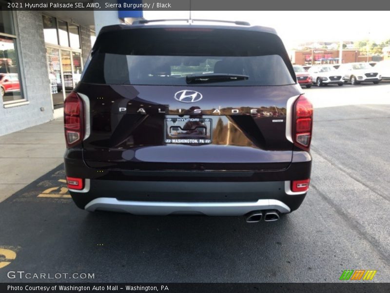 Sierra Burgundy / Black 2021 Hyundai Palisade SEL AWD
