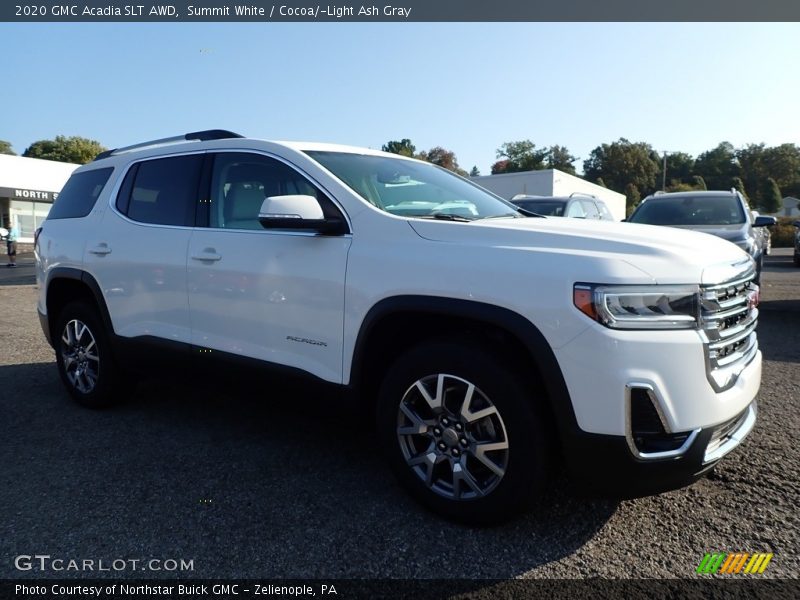 Summit White / Cocoa/­Light Ash Gray 2020 GMC Acadia SLT AWD