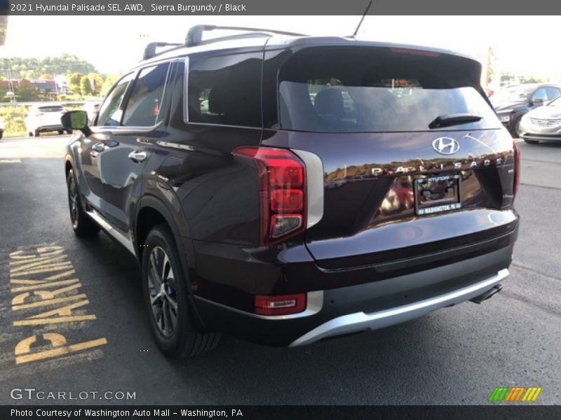 Sierra Burgundy / Black 2021 Hyundai Palisade SEL AWD