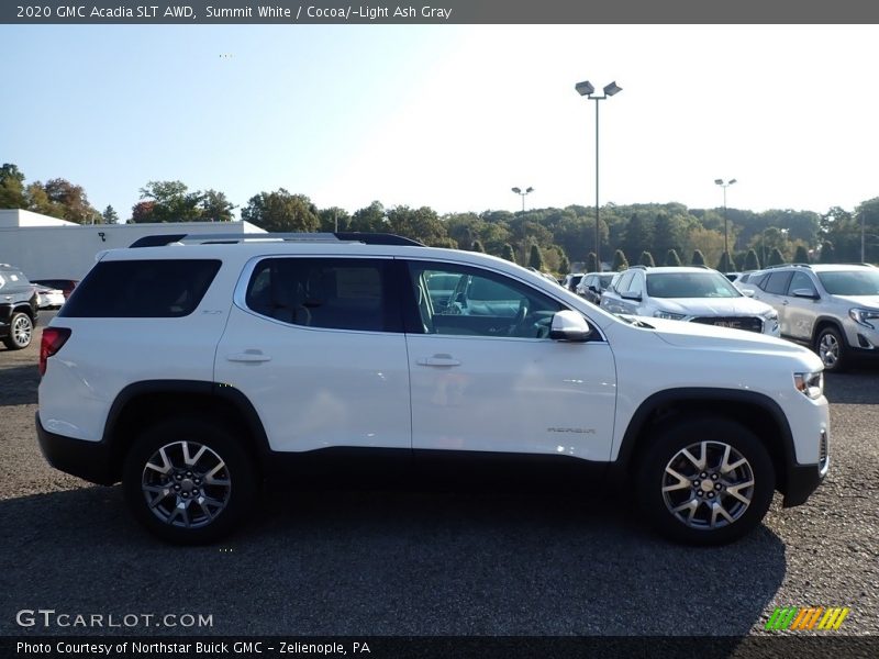 Summit White / Cocoa/­Light Ash Gray 2020 GMC Acadia SLT AWD