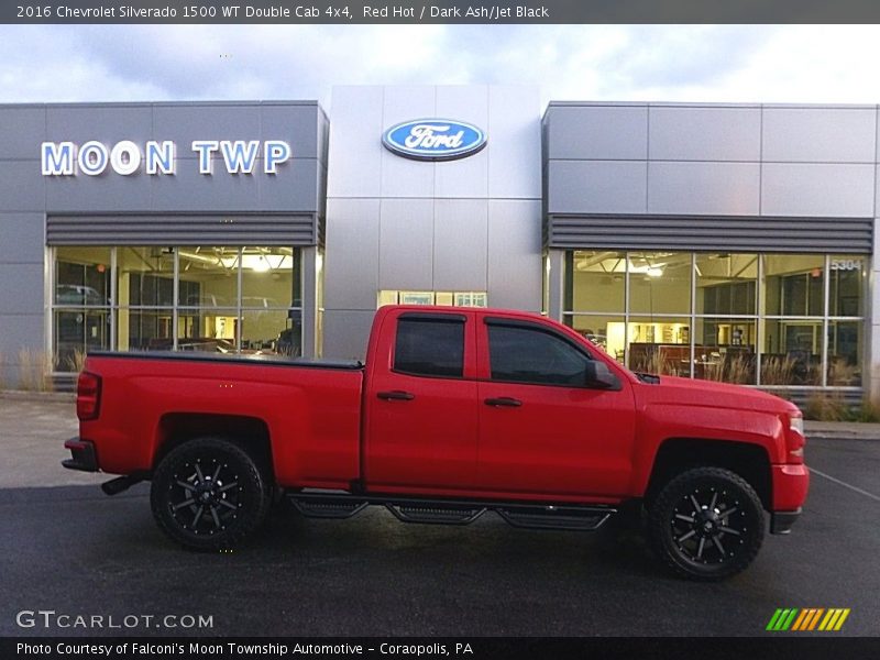 Red Hot / Dark Ash/Jet Black 2016 Chevrolet Silverado 1500 WT Double Cab 4x4