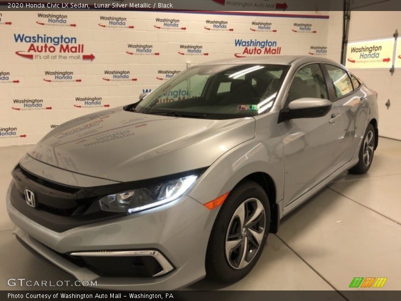Lunar Silver Metallic / Black 2020 Honda Civic LX Sedan