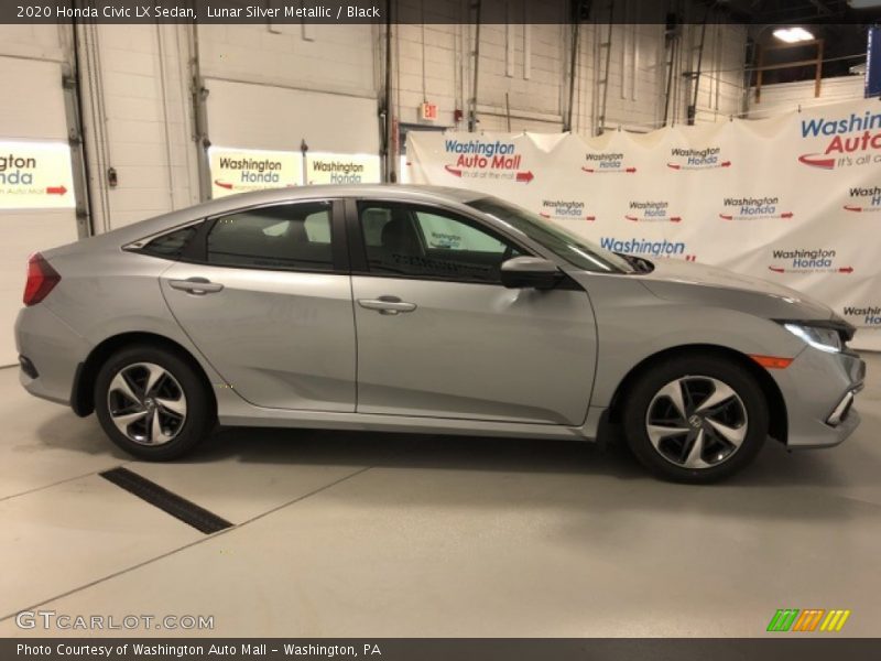 Lunar Silver Metallic / Black 2020 Honda Civic LX Sedan