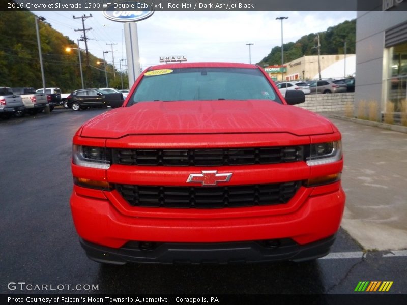 Red Hot / Dark Ash/Jet Black 2016 Chevrolet Silverado 1500 WT Double Cab 4x4