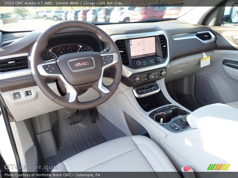 Summit White / Cocoa/­Light Ash Gray 2020 GMC Acadia SLT AWD