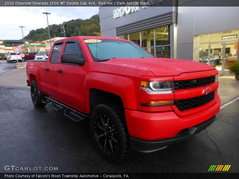 Red Hot / Dark Ash/Jet Black 2016 Chevrolet Silverado 1500 WT Double Cab 4x4