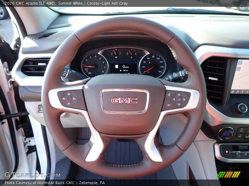 Summit White / Cocoa/­Light Ash Gray 2020 GMC Acadia SLT AWD