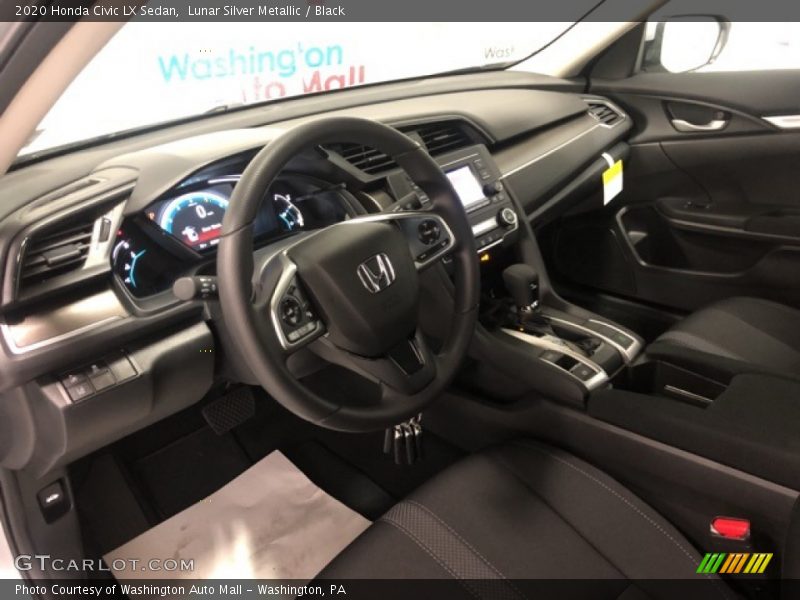 Lunar Silver Metallic / Black 2020 Honda Civic LX Sedan