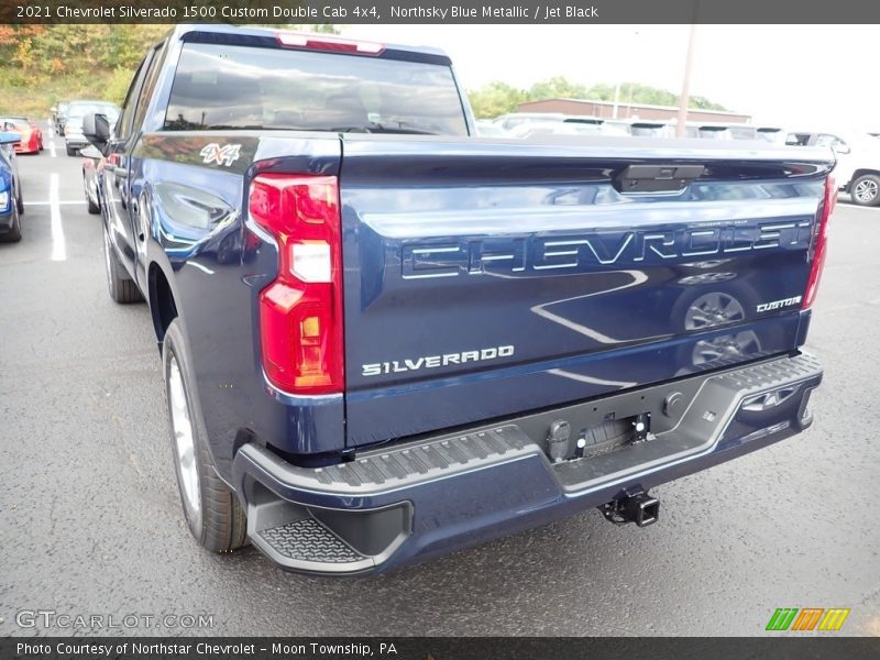 Northsky Blue Metallic / Jet Black 2021 Chevrolet Silverado 1500 Custom Double Cab 4x4