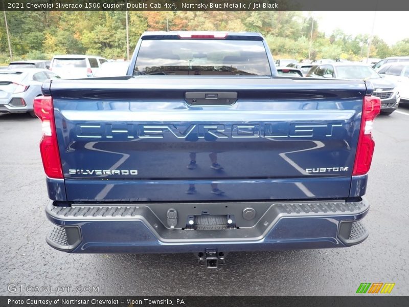 Northsky Blue Metallic / Jet Black 2021 Chevrolet Silverado 1500 Custom Double Cab 4x4