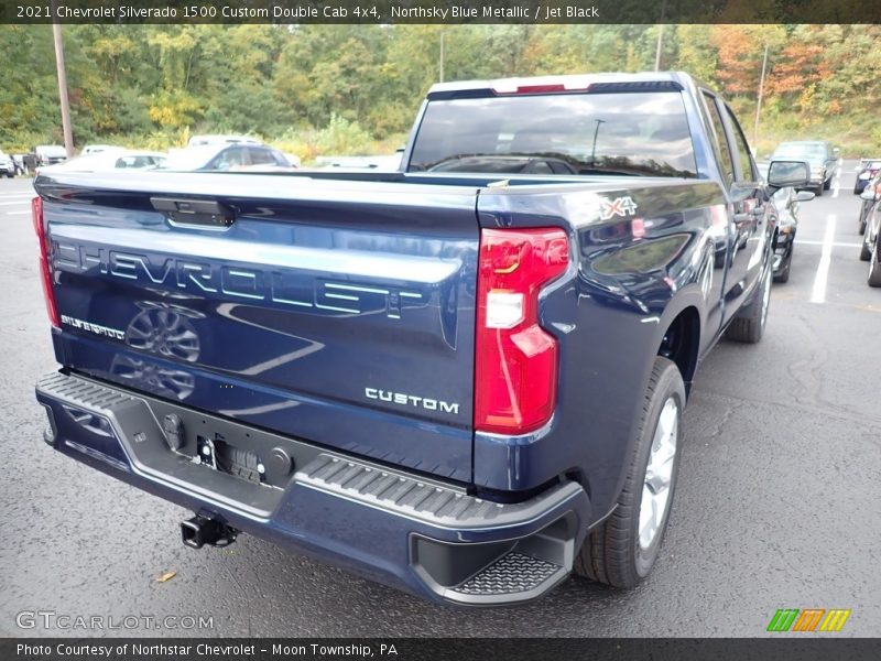 Northsky Blue Metallic / Jet Black 2021 Chevrolet Silverado 1500 Custom Double Cab 4x4