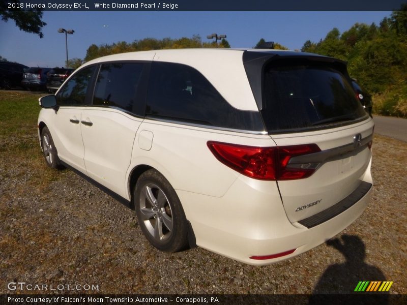 White Diamond Pearl / Beige 2018 Honda Odyssey EX-L